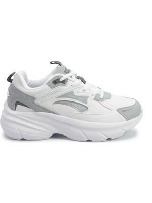 Kinetix Romıly PU W Beyaz-A.Gri Kadın Spor Ayakkabı