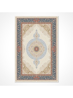 Bespoky 160x230 cm Krem İskandiv İskandinav Modern Etnik Yıkanabilir Halı | Salon Yatak Odası Mutfak Halısı | Leke Tutmayan Kaymaz | İSKANDİV-İS003
