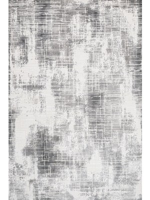 Bespoky 80x150 cm Gri Valeria Modern Lüks Yıkanabilir Halı | Mutfak Balkon Yatak Odası Halısı | Hav Vermez Leke Tutmaz Kaymaz | LXS_VALERİA-1071GR