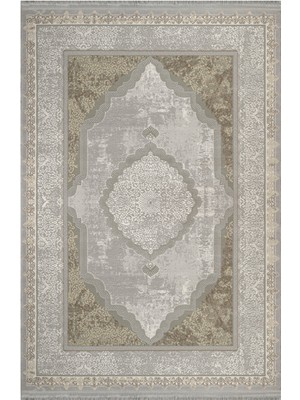 Bespoky 120x180 cm Gri Yıkanabilir Halı | Yatak Odası Çocuk Odası Halısı | Leke Tutmayan, Kaymaz | SOFT-728