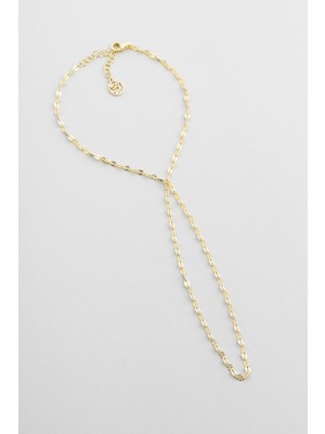 So CHIC Minimalist 18 Ayar Sarı Altın Kaplama 21 Cm Gümüş Şahmeran