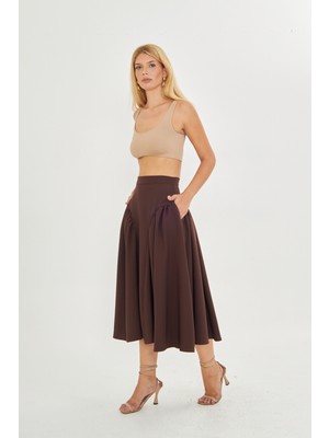 Khaki Kahverengi Etek