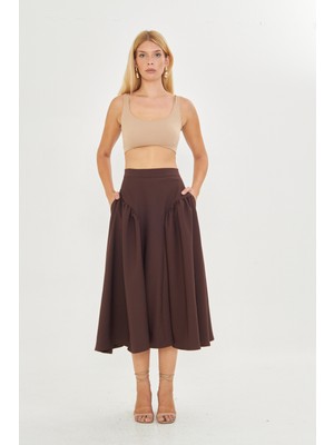 Khaki Kahverengi Etek