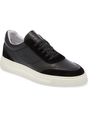 Tergan  Siyah Hakiki Deri Erkek Sneaker - E24I1AY56602-W19