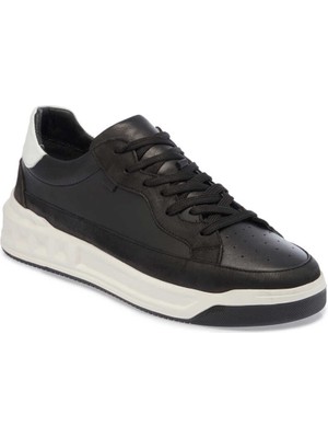 Tergan  Siyah Hakiki Deri Erkek Sneaker - E24I1AY56622-A23