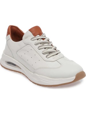 Tergan  Beyaz Hakiki Deri Erkek Sneaker - E24I1AY56620-A26