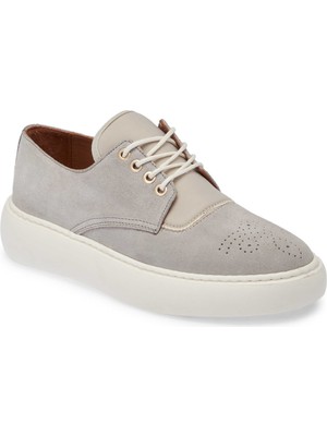 Tergan Gri Hakiki Süet Deri Erkek Sneaker - E24I1AY56711-K56