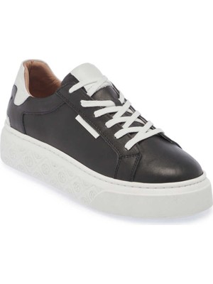 Tergan  Siyah Hakiki Deri Kadın Sneaker - K24I1AY67299-A23