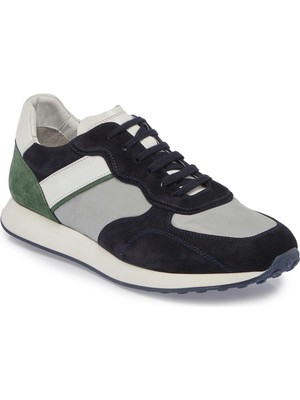 Tergan  Lacivert Deri-Tekstil Erkek Sneaker - E24I1AY56849-D44