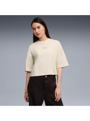 Puma Kadın Krem Puma Premıum Ess Graphic Tee Krem Kadın T-Shirt