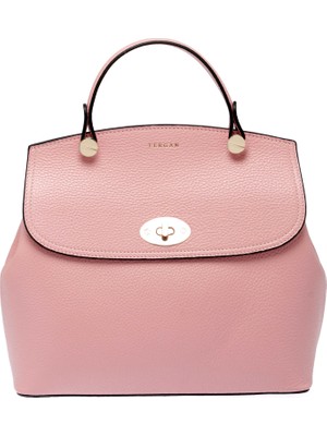 Tergan Pembe Hakiki Deri Kadın El Çantası - S25Y1BC79121-T8A