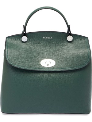 Tergan Yeşil Hakiki Deri Kadın El Çantası - S25Y1BC79121-I5T