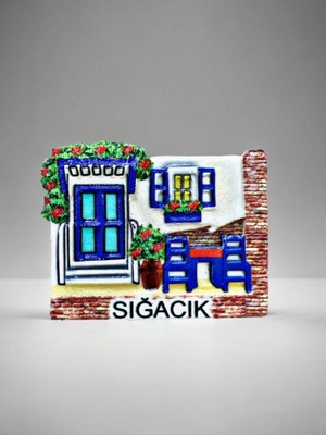 Sığacık Temalı Polyester Magnet 6,5 cm x 5,5 Cm.