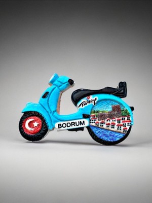 Bodrum Temalı Kabartmalı Polyester Magnet. 9cm x 5cm