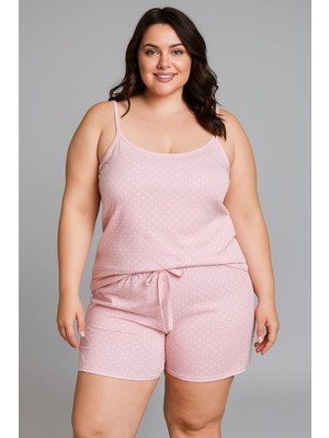 Büyük Battal Beden Askılı Şortlu Takım / 2xl-3xl-4xl