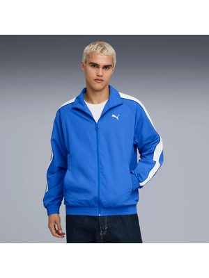 Puma Erkek Mavi Puma T7 Oversized Track Jacket Mavi Erkek Fermuarlı Ceket