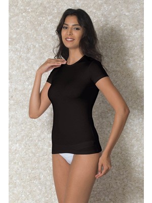 Doreanse Kadın Modal Yuvarlak Yaka Kısa Kollu T Shirt 9367