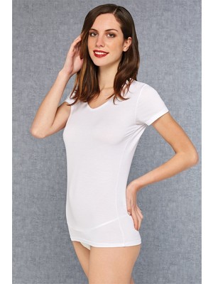 Doreanse Beyaz Kadın T-Shirt 9393