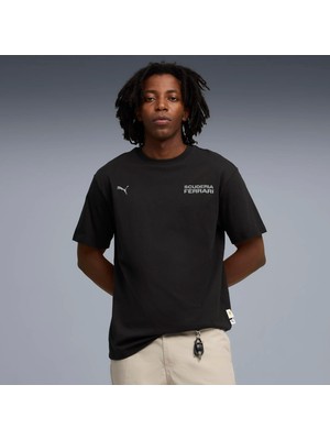 Puma Erkek Siyah Puma Ferrari Lifestyle Tee Siyah Erkek T-Shirt