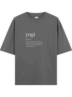 Yogi Yoga Oversize T-Shirt Antrasit