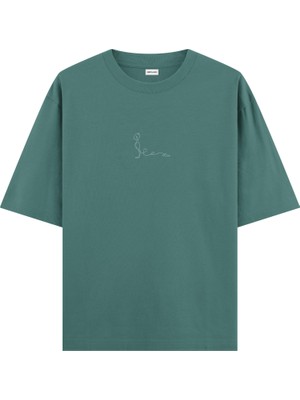Bhujangasana Yoga Oversize T-Shirt Yeşil