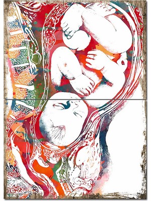Anne Rahmi ve Bebek Model Mdf Tablo 70CMX 100CM
