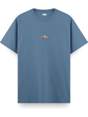 Meditation Chakra Yoga Regular T-Shirt Antrasit Mavi