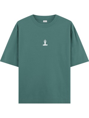 Sukhasana Yoga Oversize T-Shirt Yeşil