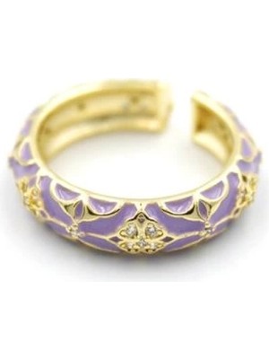 Mineli Yüzük - Mor