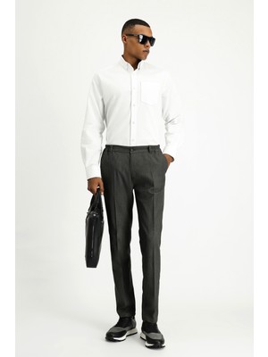 Uzun Kol Regular Fit Desenli Pamuk Gömlek