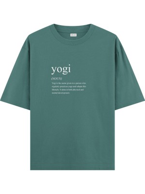 Yogi Yoga Oversize T-Shirt Yeşil