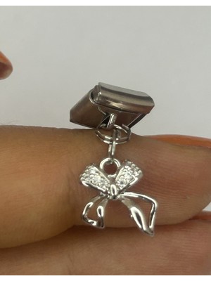 Badelis Çelik Silver Renk Kuyruklu Fiyonk Model Charm