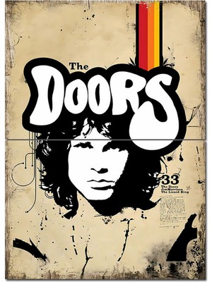 Doors Afiş Modern Ahşap Tablo 70CMX 100CM