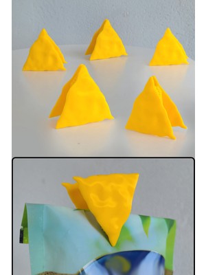 Cips Şeklinde Paket Klipsi – 5’li Set - Bioplastik
