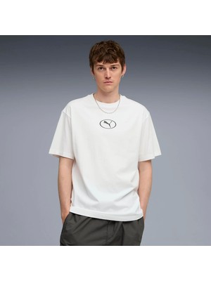 Puma Erkek Beyaz Puma Puma Sport Relaxed Tee Beyaz Erkek T-Shirt