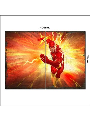 Bedeko Ahşap Tablo Ateşler Içinde Flash 
 Tarz 70*100CM