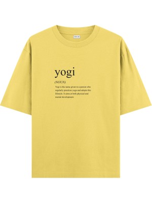 Yogi Yoga Oversize T-Shirt Sarı