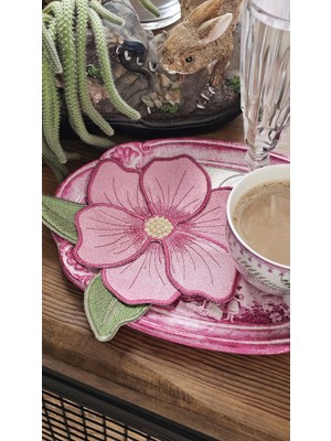 Agbtrend Gül Kurusu Manolya Nakışlı Sunum ve Kokteyl Peçetesi