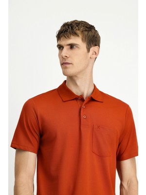 Regular Fit Pamuklu Nakışlı Polo Yaka Tişört