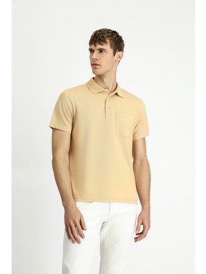Regular Fit Pamuklu Düz Polo Yaka Tişört