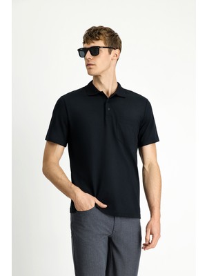 Polo Club Regular Fit Pamuklu Nakışlı Cepli Polo Yaka Tişört