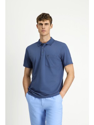 Regular Fit Pamuklu Düz Polo Yaka Tişört