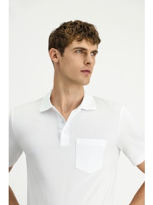 Regular Fit Pamuklu Düz Polo Yaka Tişört