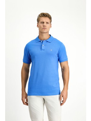 Kiğılı Polo Yaka Slim Fit Nakışlı %100 Pamuk Tişört