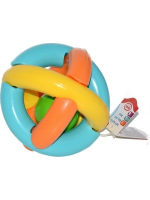Zuzu Toys Çıngıraklı Bebek Topu Ergonomik Tasarım 3+ Ay İçin BPA İçermeyen Kaliteli Plastik