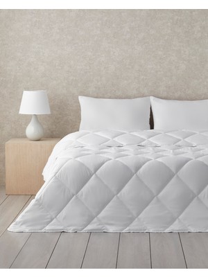 Plain Mikrofiber Çift Kişilik Yastık Yorgan Tk 195X215 cm Beyaz