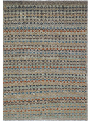 Hali.Net Atina Mavi Eskitme Yün Modern Desenli Yün Hav Toz Vermez Leke Tutmayan Salon Yolluk Mutfak El Dokuma Halı