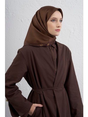 Armine Monogram Desenli Saf Ipek Twill Eşarp 9401D 80