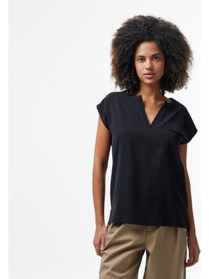 Nautica Kadın Siyah Relaxed Fit Gömlek