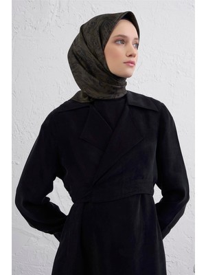 Armine Soyut Desenli Saf Ipek Twill Eşarp 9431D 04